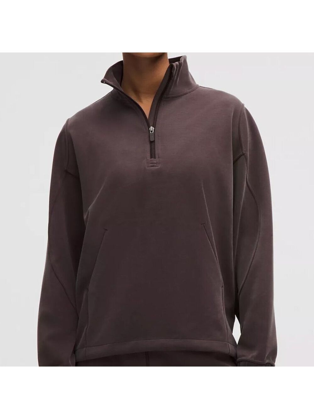 Lululemon Softstreme Half Zip Long Sequoia Purple Large